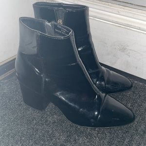 Top shop black boots with heel